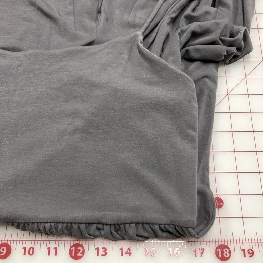 ARITZIA WILFRED Market Jumpsuit Grey Crop Wide-Leg Straight Neck Jersey Knit XL - Picture 11 of 16